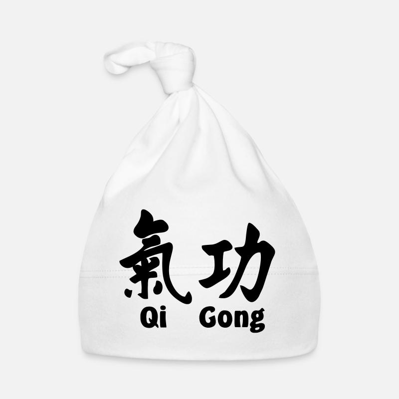 QI gong script avec texte horizontal Bonnet bio Bébé