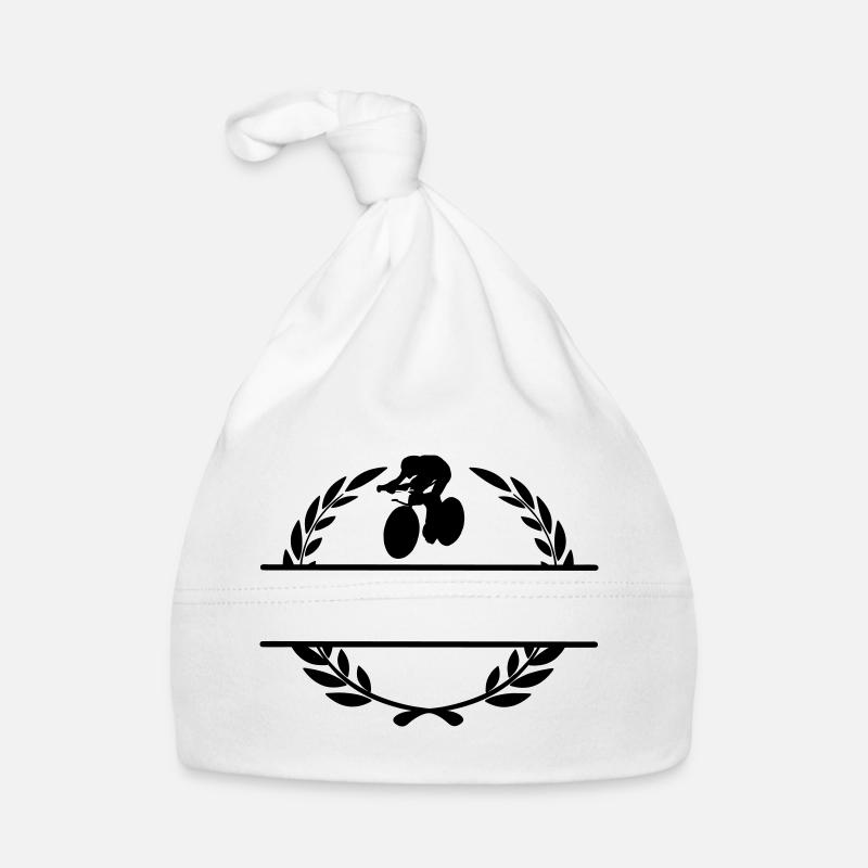 Track cyclist laurel wreath Organic Baby Cap