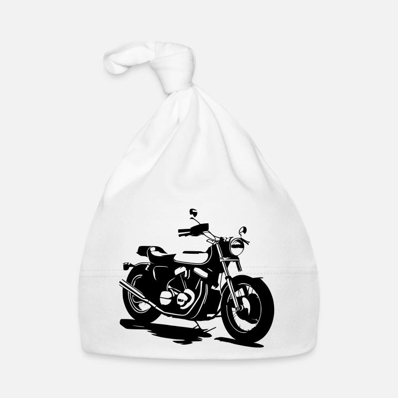 CLASSIC MOTORCYCLE - Organic Baby Cap - white