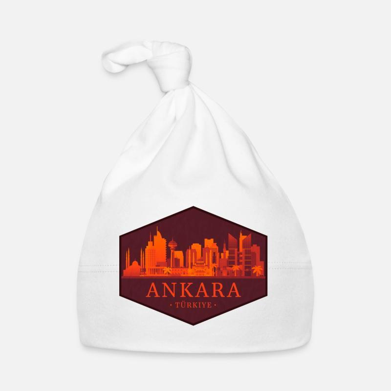 Ankara Skyline Abzeichen Baby Bio-Mütze