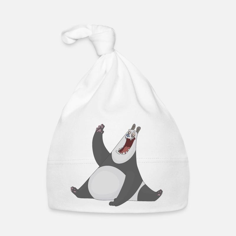 Cute Panda Drawing Organic Baby Cap