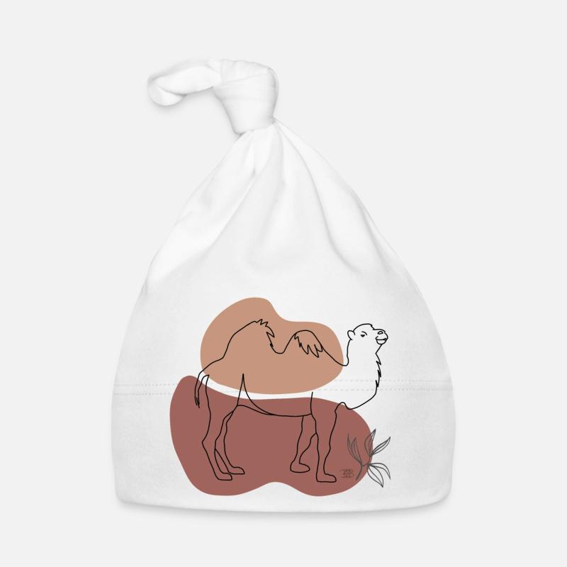 « Camel », Boho Line Art Design, série « Desert » Bonnet bio Bébé