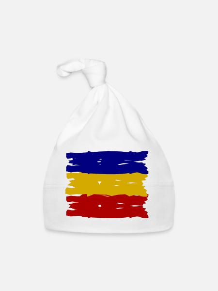 Les Roumains - Bonnet bio Bébé - blanc - Devant