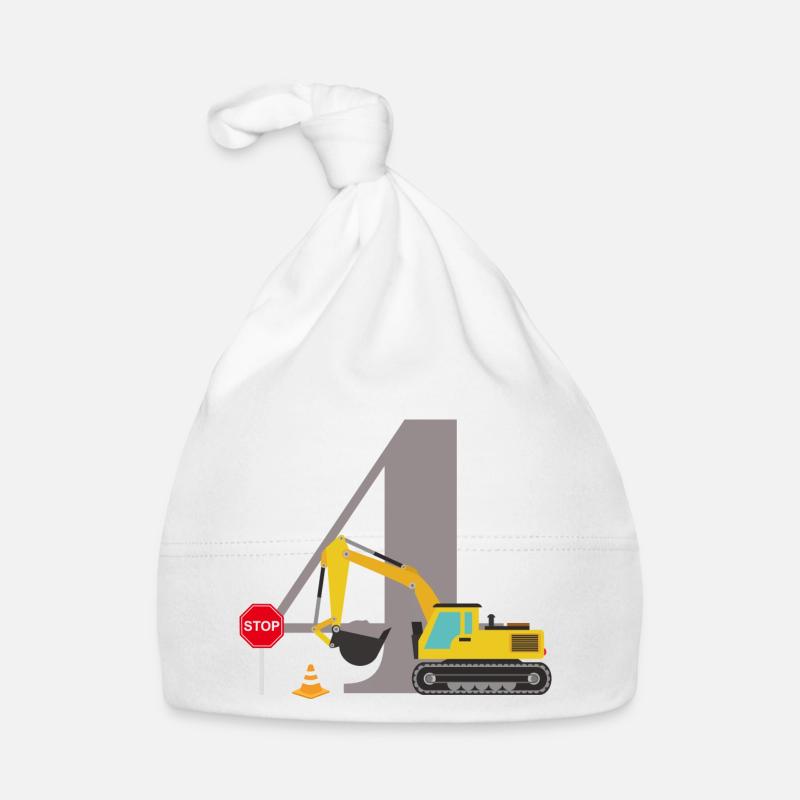 4e anniversaire pelleteuse Bonnet bio Bébé