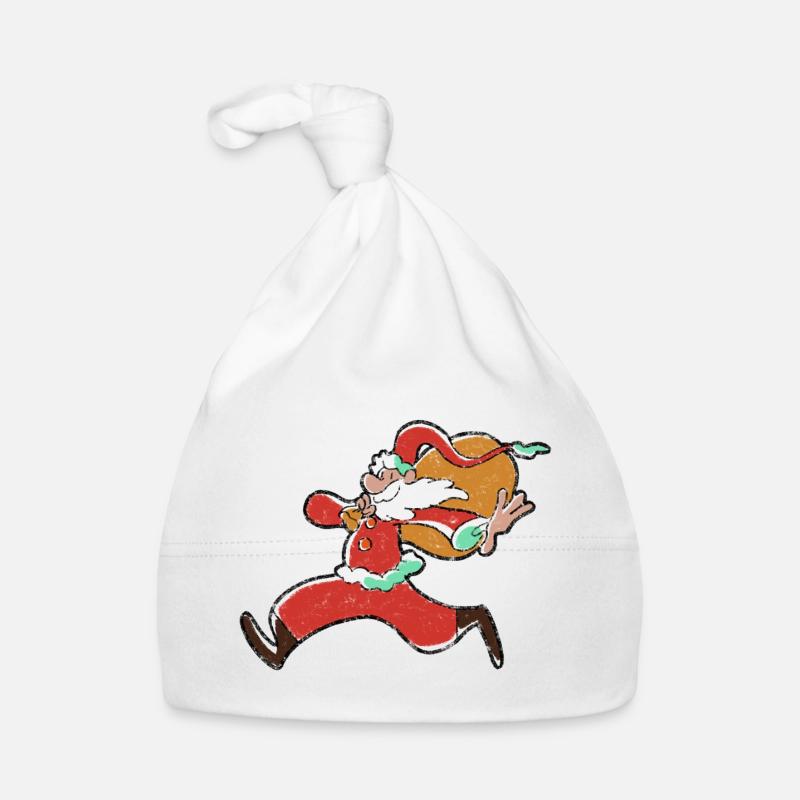 🎅 Weihnachtsmann Sack Geschenke Niedlich Lustig Baby Bio-Mütze
