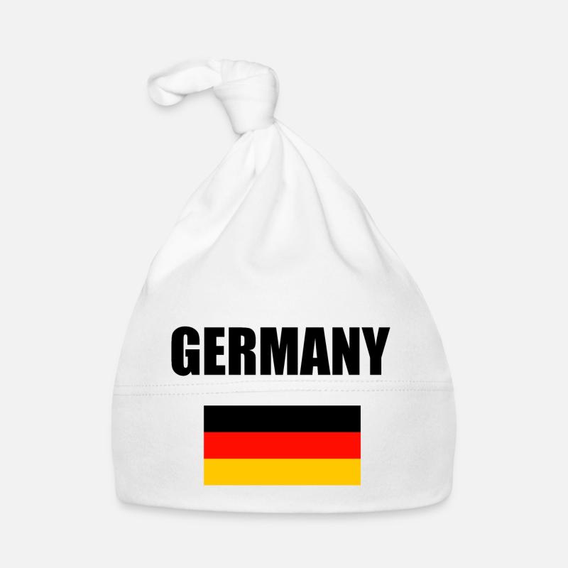 Germany with flag design Organic Baby Cap