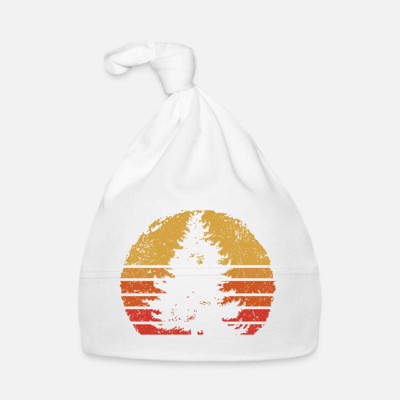 Sunset Pine Silhouette Baby Bio-Mütze