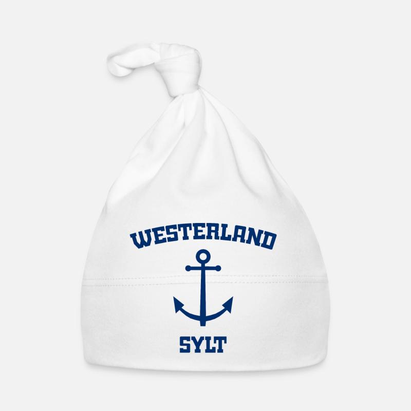Westerland - Sylt - Nordsee - Anker - Möwe - Insel Baby Bio-Mütze