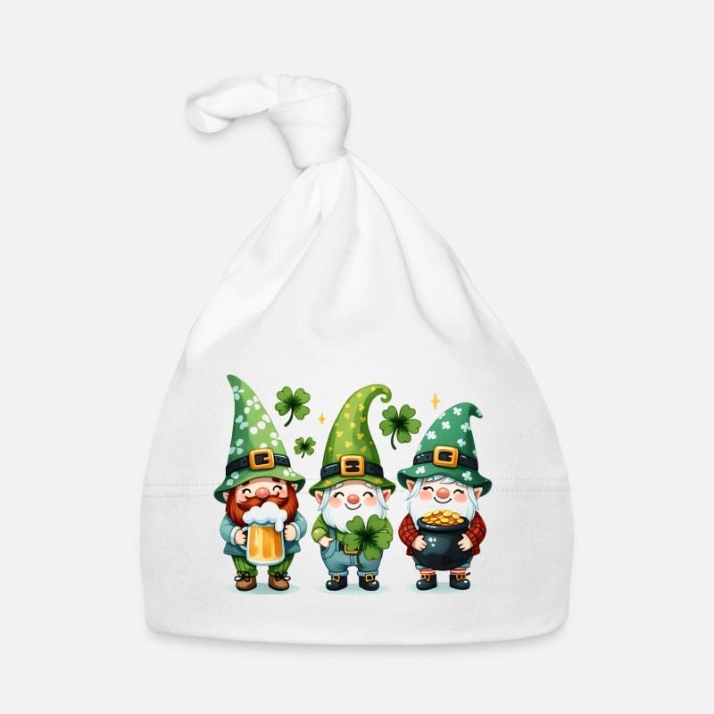 Gnome De La Saint Patrick Shamrock St. Patrick's Bonnet bio Bébé