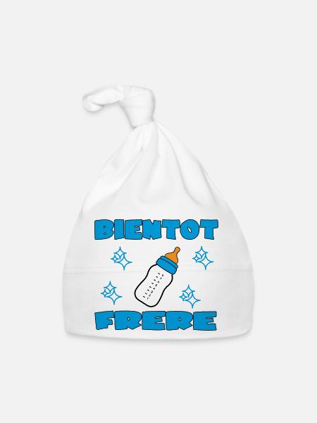 BIENTOT FRERE - Bonnet bio Bébé - blanc - Devant