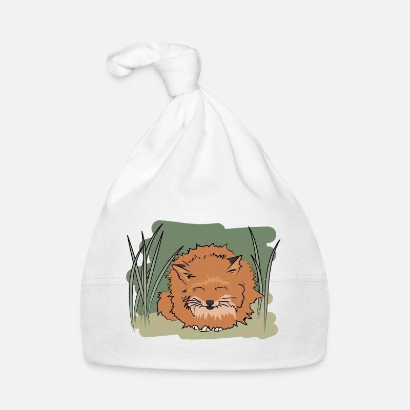 Conception d’illustration « Fox Kisses » Bonnet bio Bébé