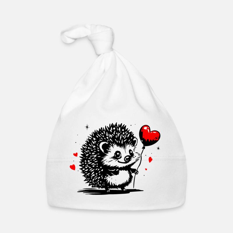 Igel mit Herz Luftballon - Heartful Creatures Baby Bio-Mütze