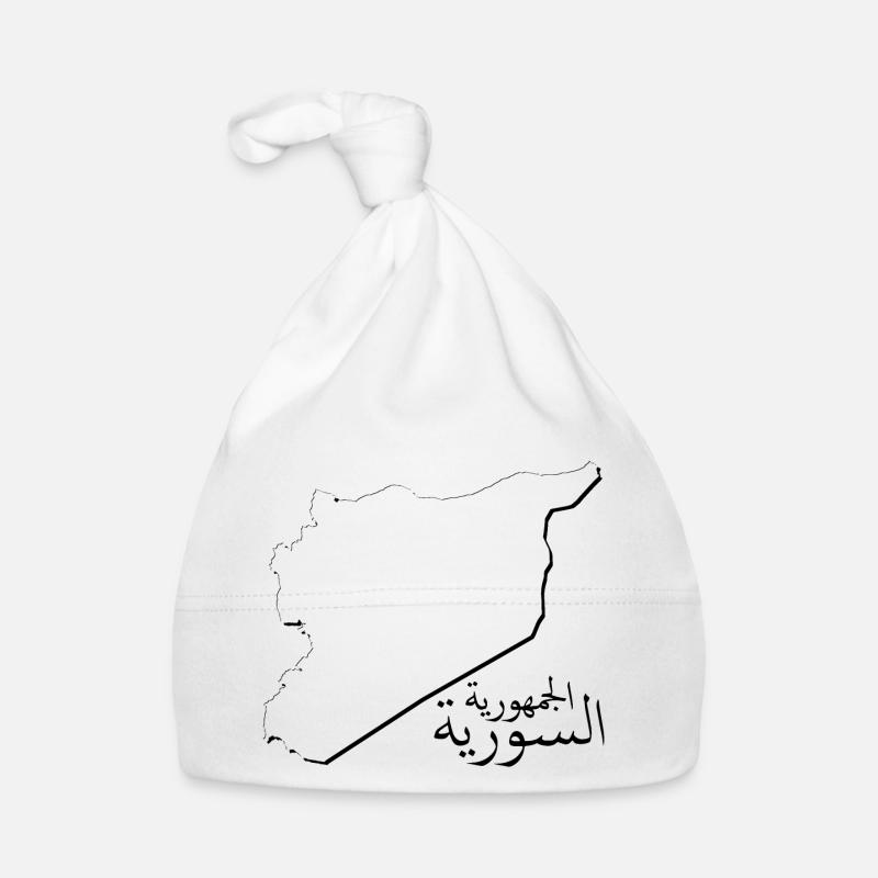 Syria Map as Outline SY Organic Baby Cap