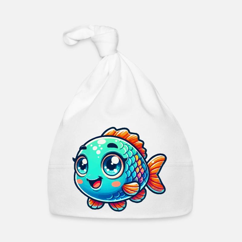 fisch comic Baby Bio-Mütze