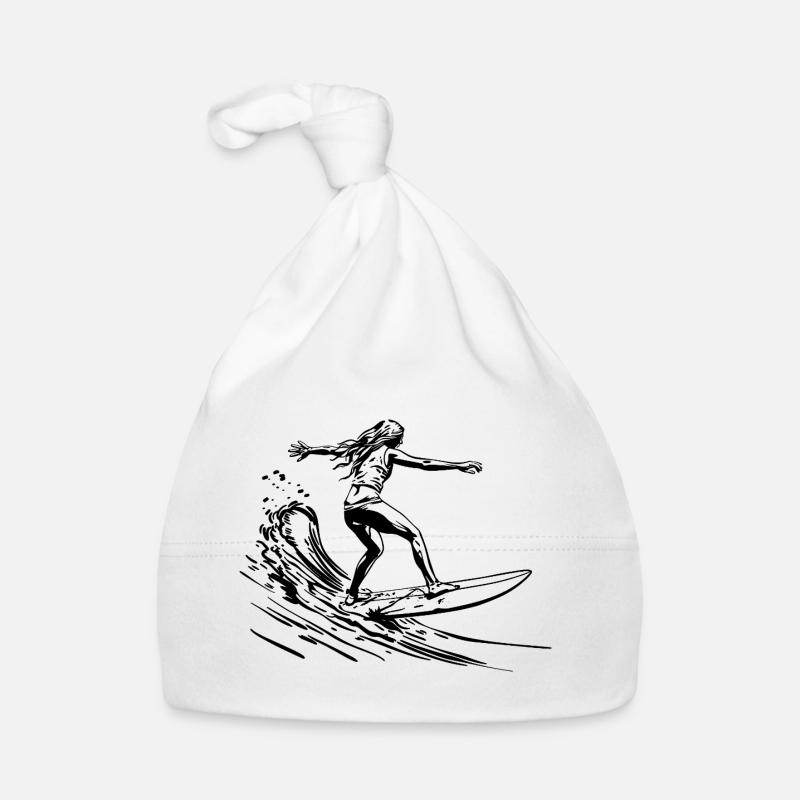 Surfen Mädchen Baby Bio-Mütze