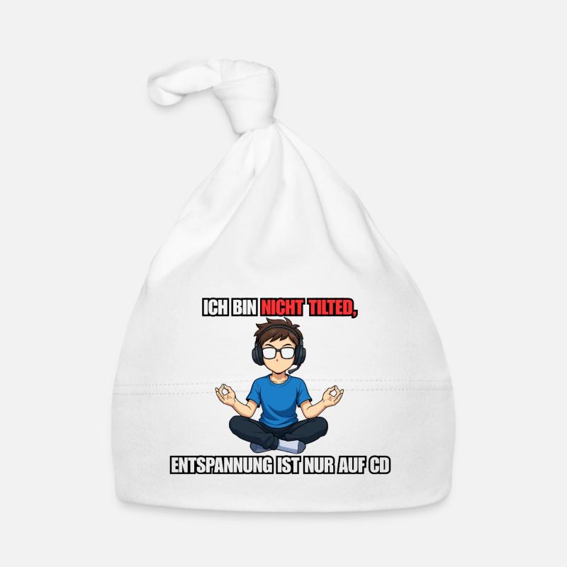 Non Tilted Gamer Saying Design Organic Baby Cap