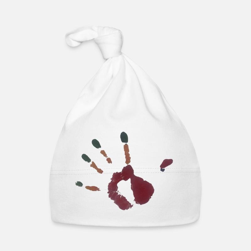 Handprint Illustration Organic Baby Cap