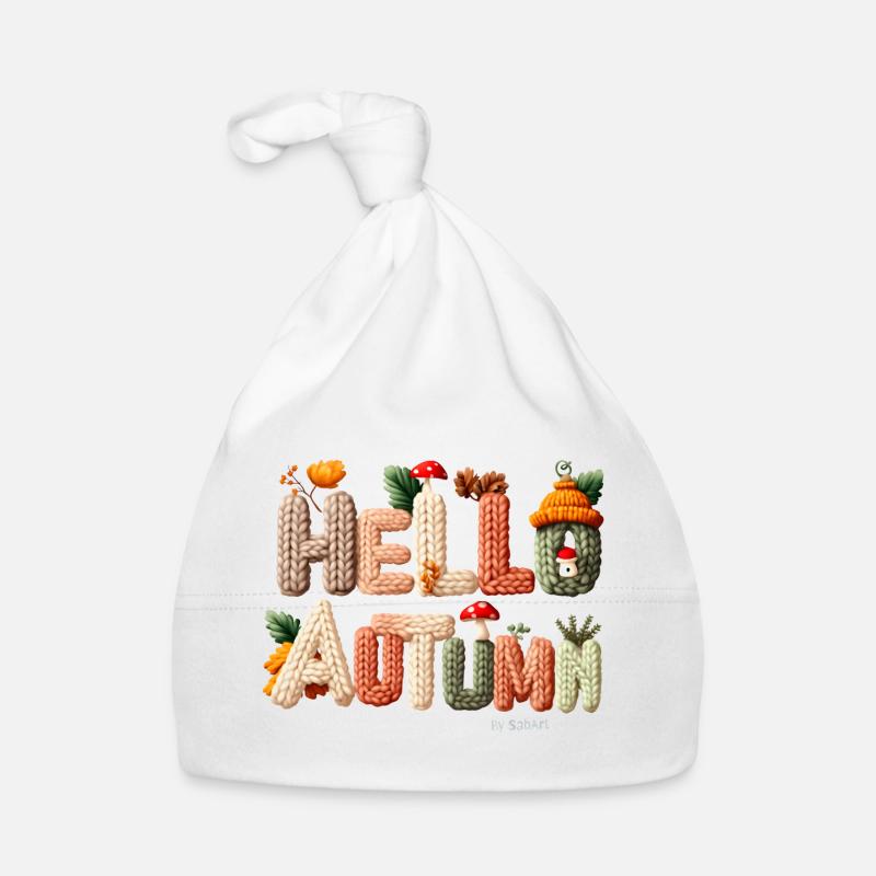 Hello Autumn – Warmes Strickdesign Baby Bio-Mütze