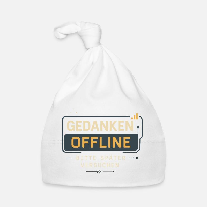 "Thoughts offline – please try later" Organic Baby Cap