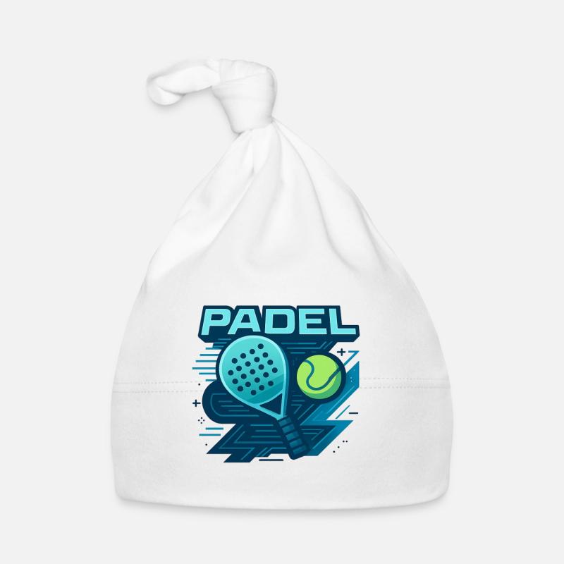 Padel Logo Schläger Ball Dynamik Baby Bio-Mütze