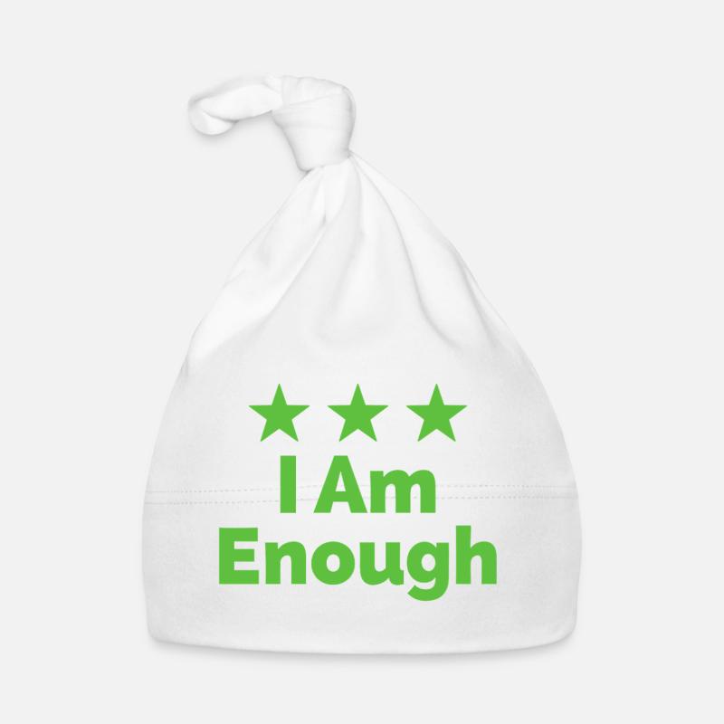 I Am Enough Ich bin genug Statement Baby Bio-Mütze