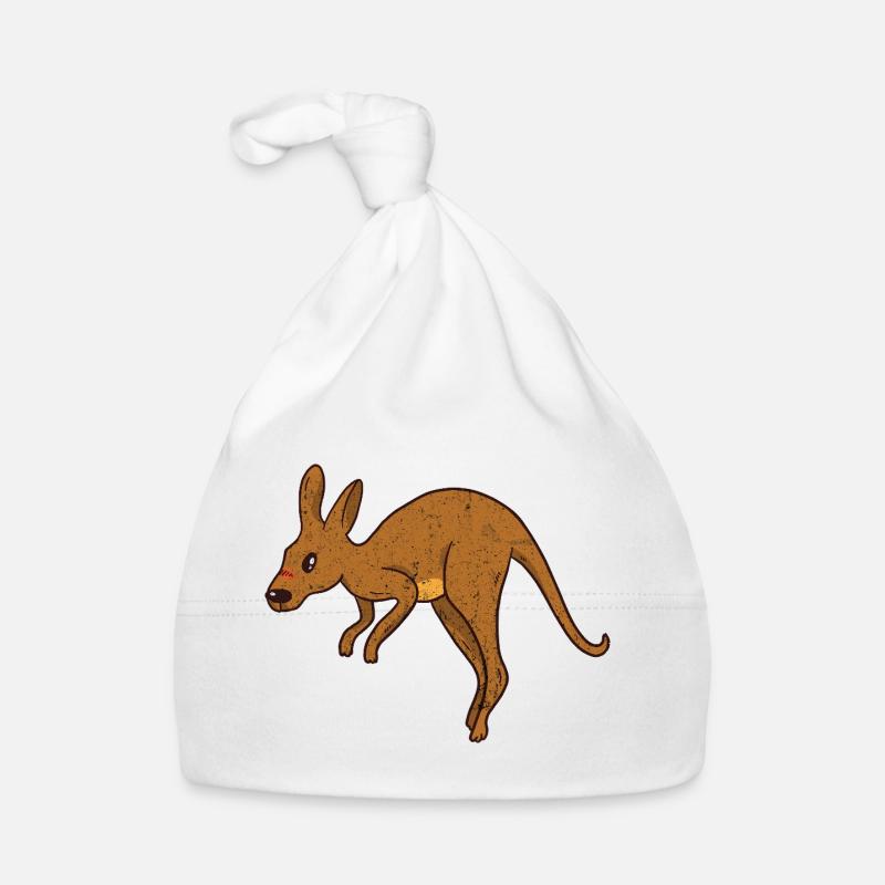 Kangaroo Vintage Rust Texture Organic Baby Cap