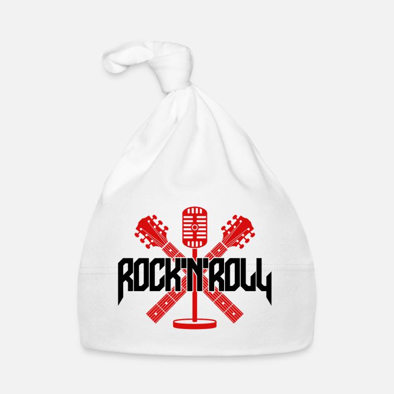 Rock 'N' Roll Microphone and Guitars Organic Baby Cap