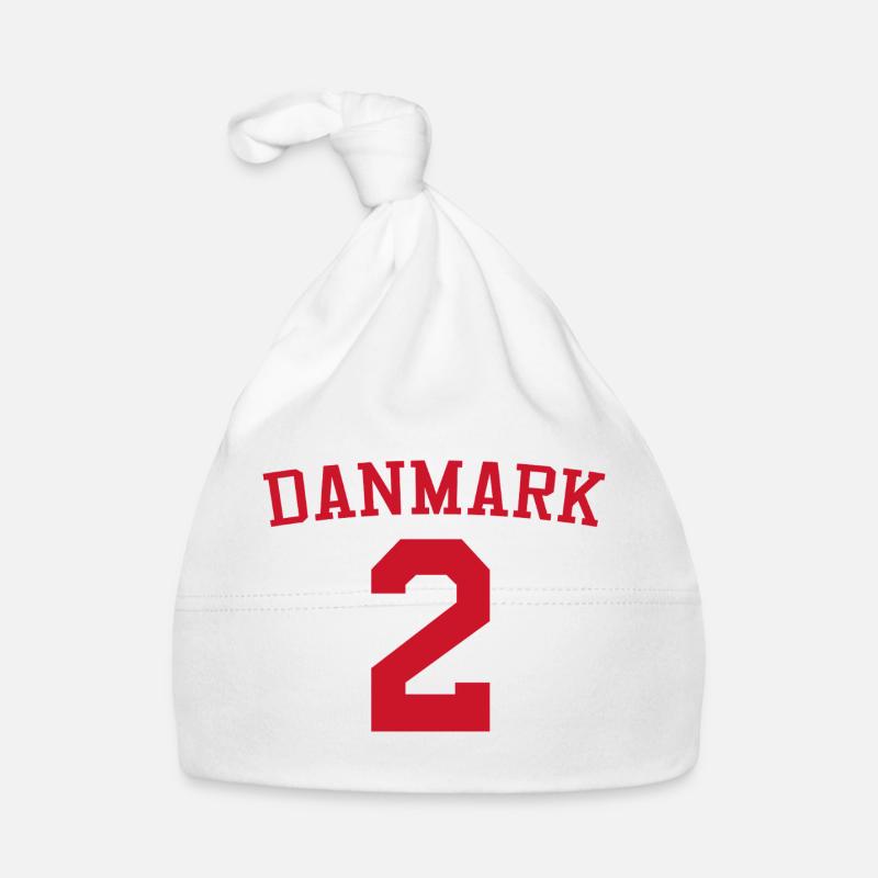 Danemark 2 – Conception de texte rouge Bonnet bio Bébé