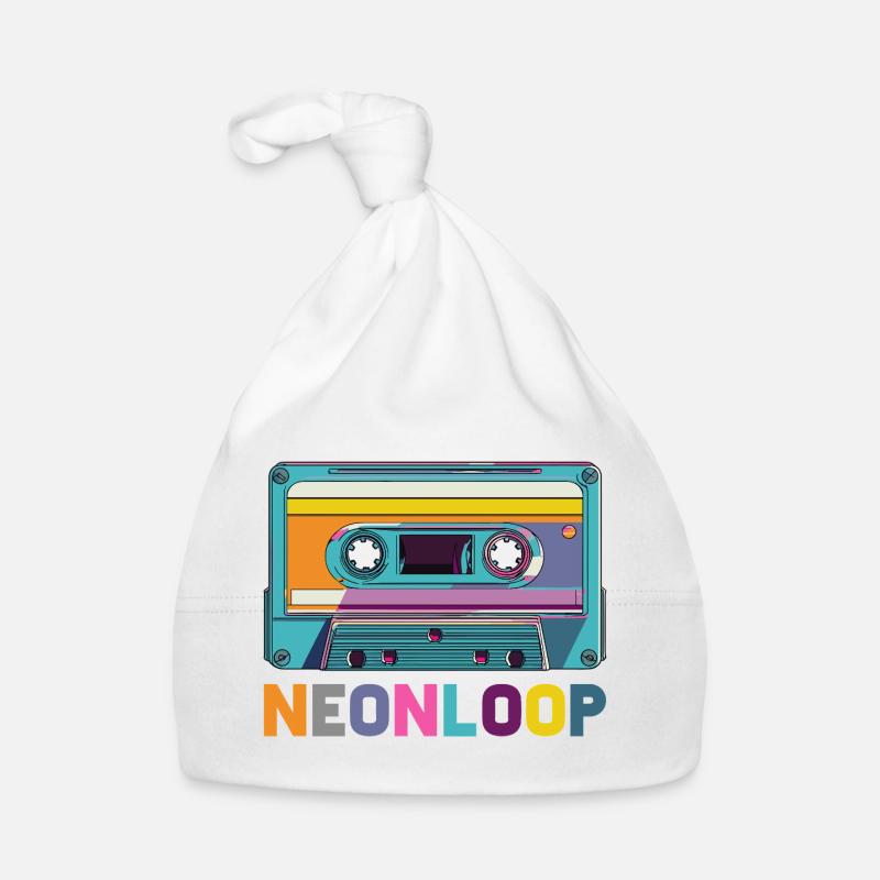 Conception de cassette en boucle néon Bonnet bio Bébé