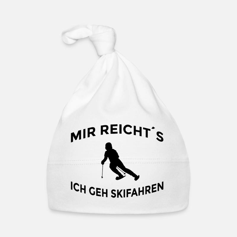 I've had enough, I'm going skiing Organic Baby Cap