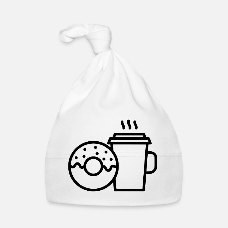 Donut et tasse de café Bonnet bio Bébé