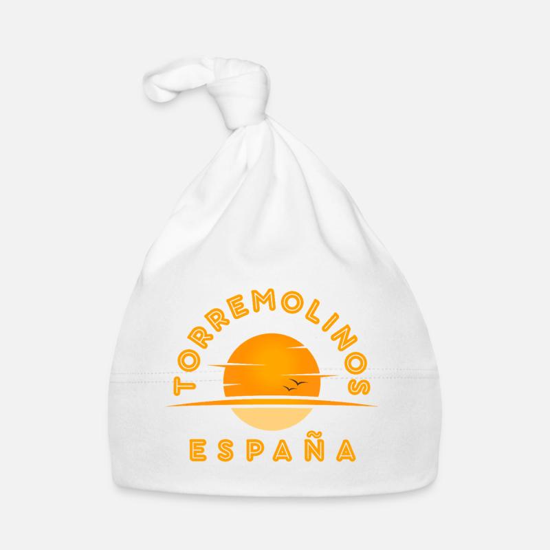 Emblème du coucher de soleil de Torremolinos Bonnet bio Bébé