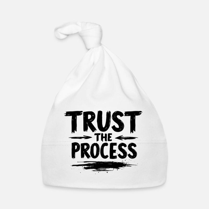 Trust the Process Lettering with Arrows Graphic Organic Baby Cap
