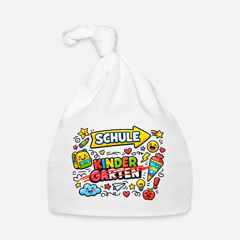 Style graffiti d’enfants - Bonnet bio Bébé - blanc