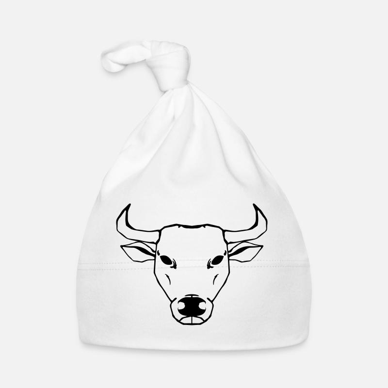 Ochse Illustration Baby Bio-Mütze