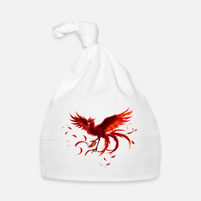 Scarlet Phoenix in flight Organic Baby Cap