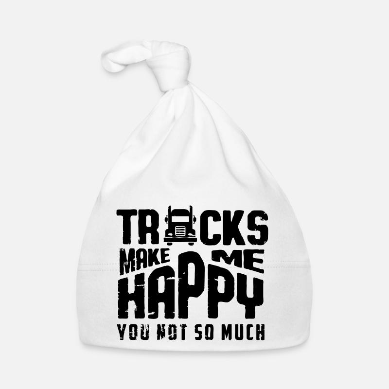 trucks makes me happy - you not so much Baby Bio-Mütze