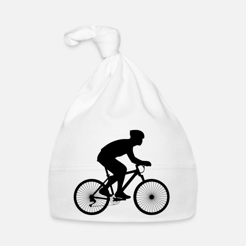 cyclistes - Bonnet bio Bébé - blanc