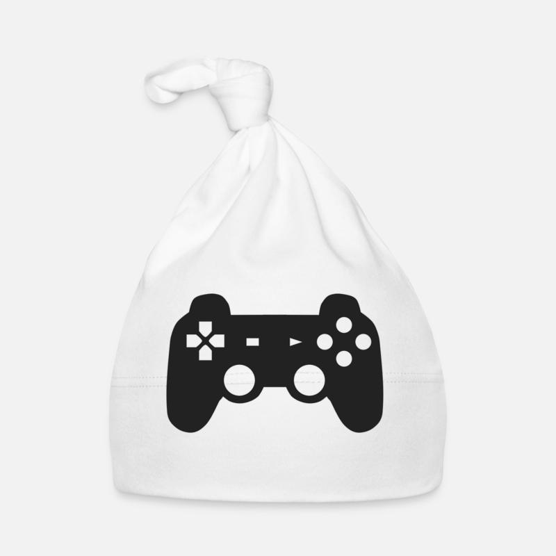 Schwarzer Spielkonsolen Controller Geschenk Idee Baby Bio-Mütze