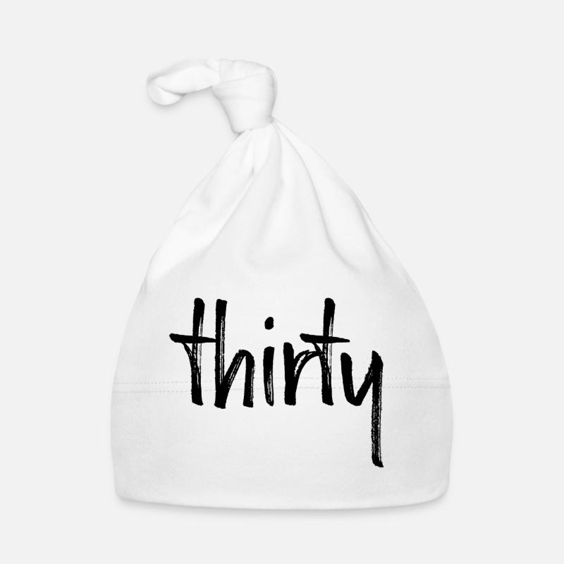 30 thirty 30.Geburtstag Geschenk Zahl 30 Nummer Baby Bio-Mütze