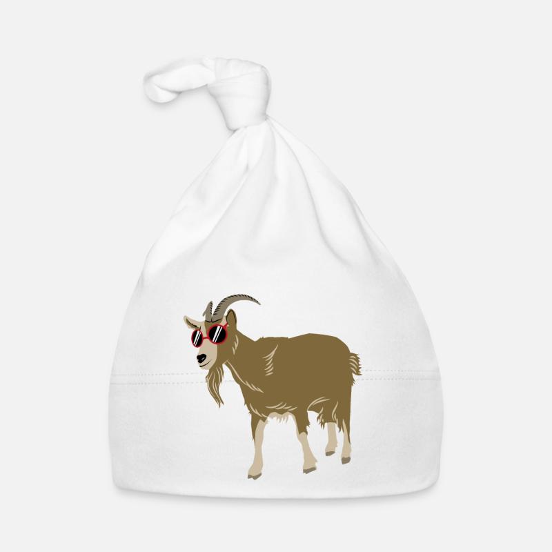Chèvre - Bonnet bio Bébé - blanc