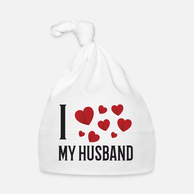 I Love My Husband Organic Baby Cap