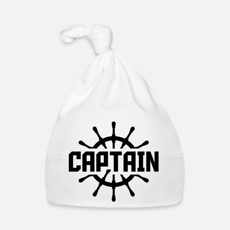 Captain steering wheel logo Organic Baby Cap