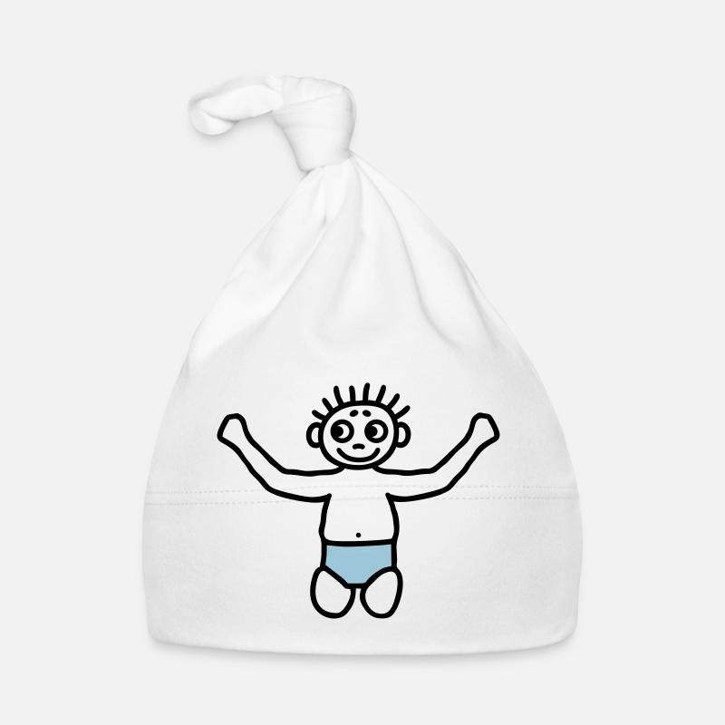 Baby mit Windel - V2 Baby Bio-Mütze