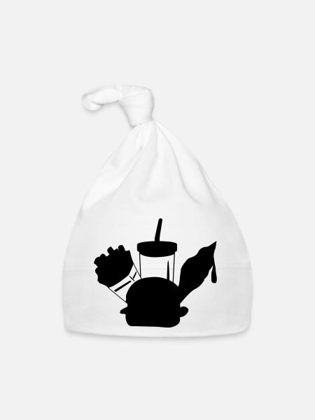 Fast food menue ice cream - Organic Baby Cap - white - Front