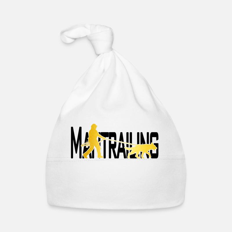 Mantrailing or / noir - Bonnet bio Bébé - blanc