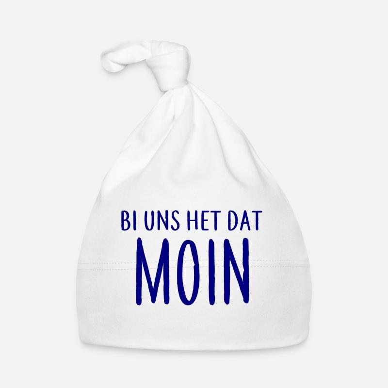 Bi us het dat MOIN - Mer du Nord Côte Baltique Nord - Bonnet bio Bébé - blanc