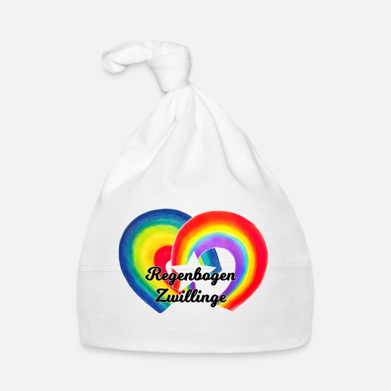 SoulFeelings Regenbogenzwillinge Baby Bio-Mütze