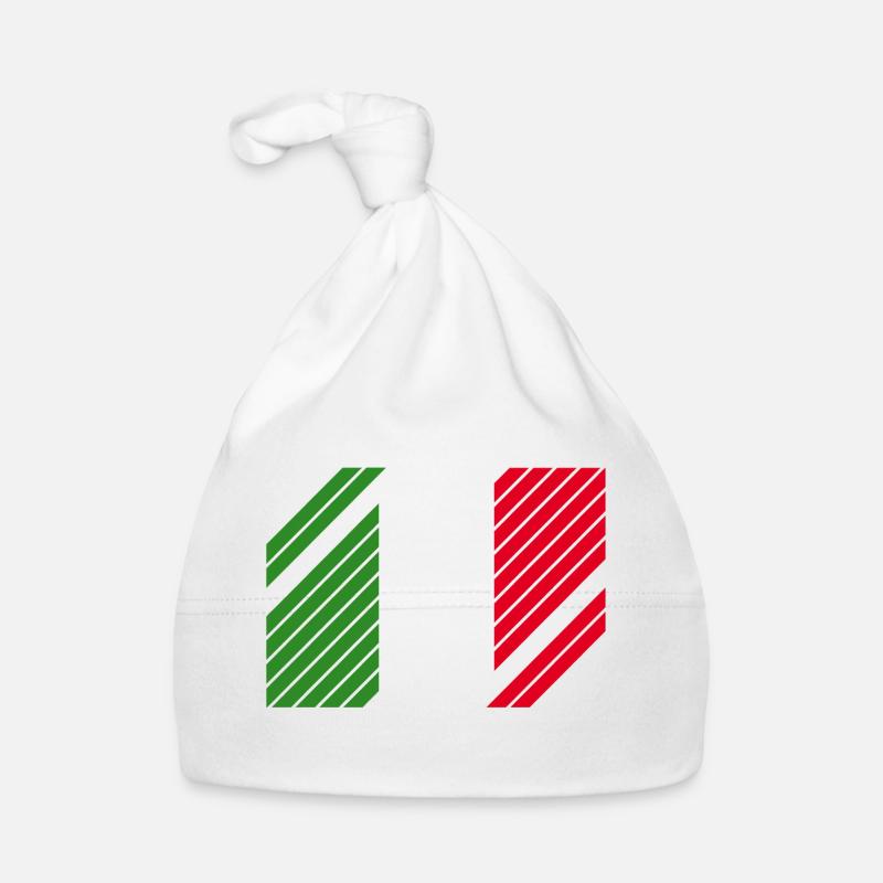 Drapeau national de l'Italie - rayé Bonnet bio Bébé