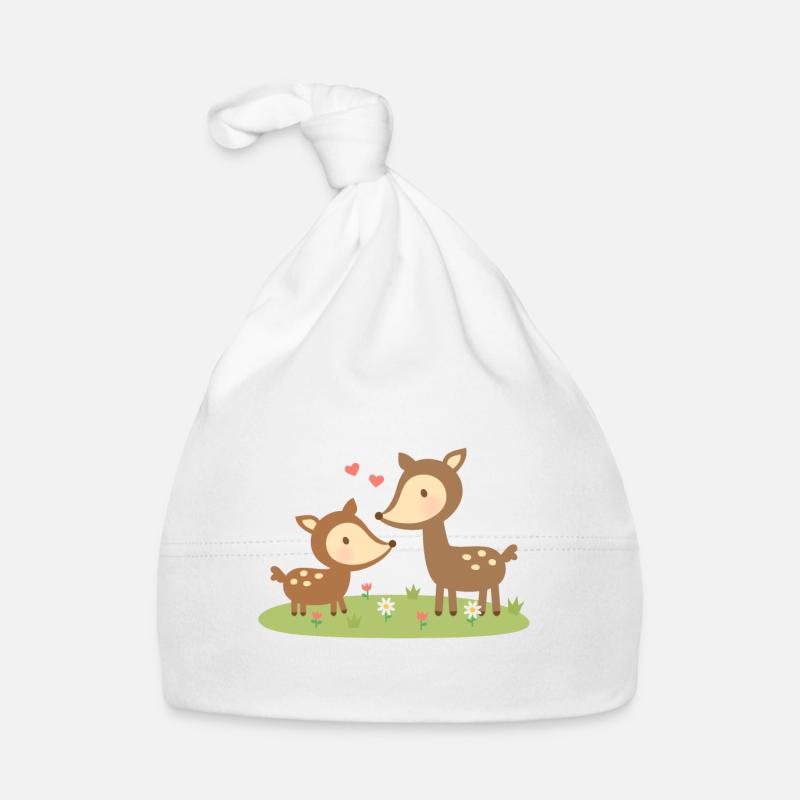 Mutter und Kind, Reh und Reh Baby Bio-Mütze